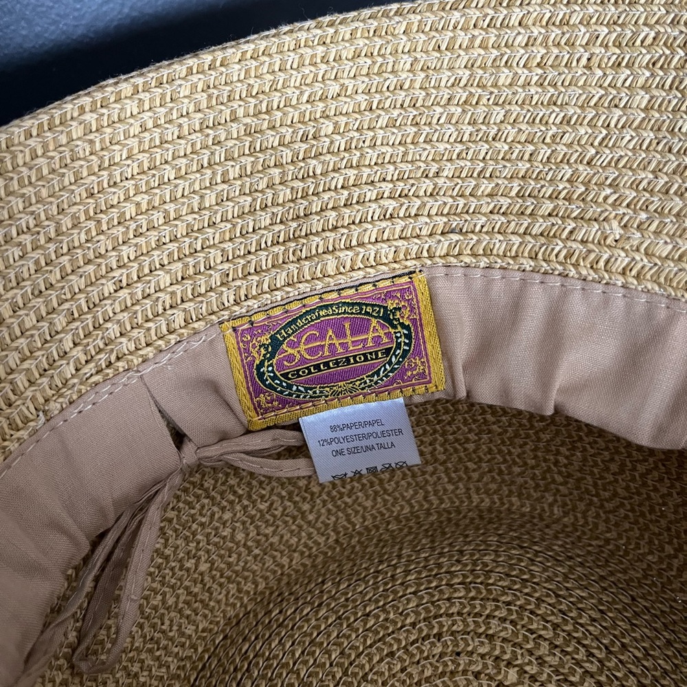 Scala Collection Tan Straw Beach Summer Hat - Picture 8 of 9